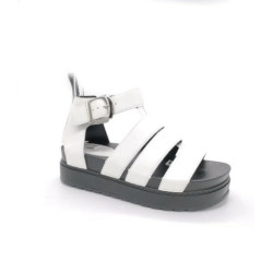 Fiorella White Gladiator Sandals