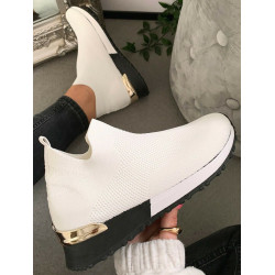 Classic white slip on trainers