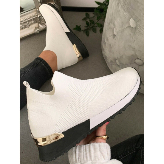 Classic white slip on trainers