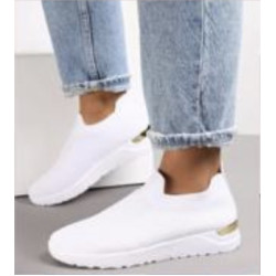 Classic all white slip on trainers