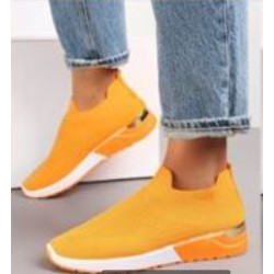 Classic all yellow slip on trainers